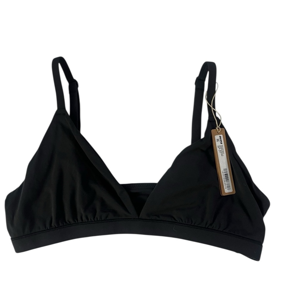 SKIMS Fits Everybody Triangle Bralette – Onyx (Size L) | NWT